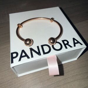 Pandora Rose-Tone Open Bangle Bracelet